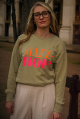 Allez-Hop Sweater - Salbei  / Neon