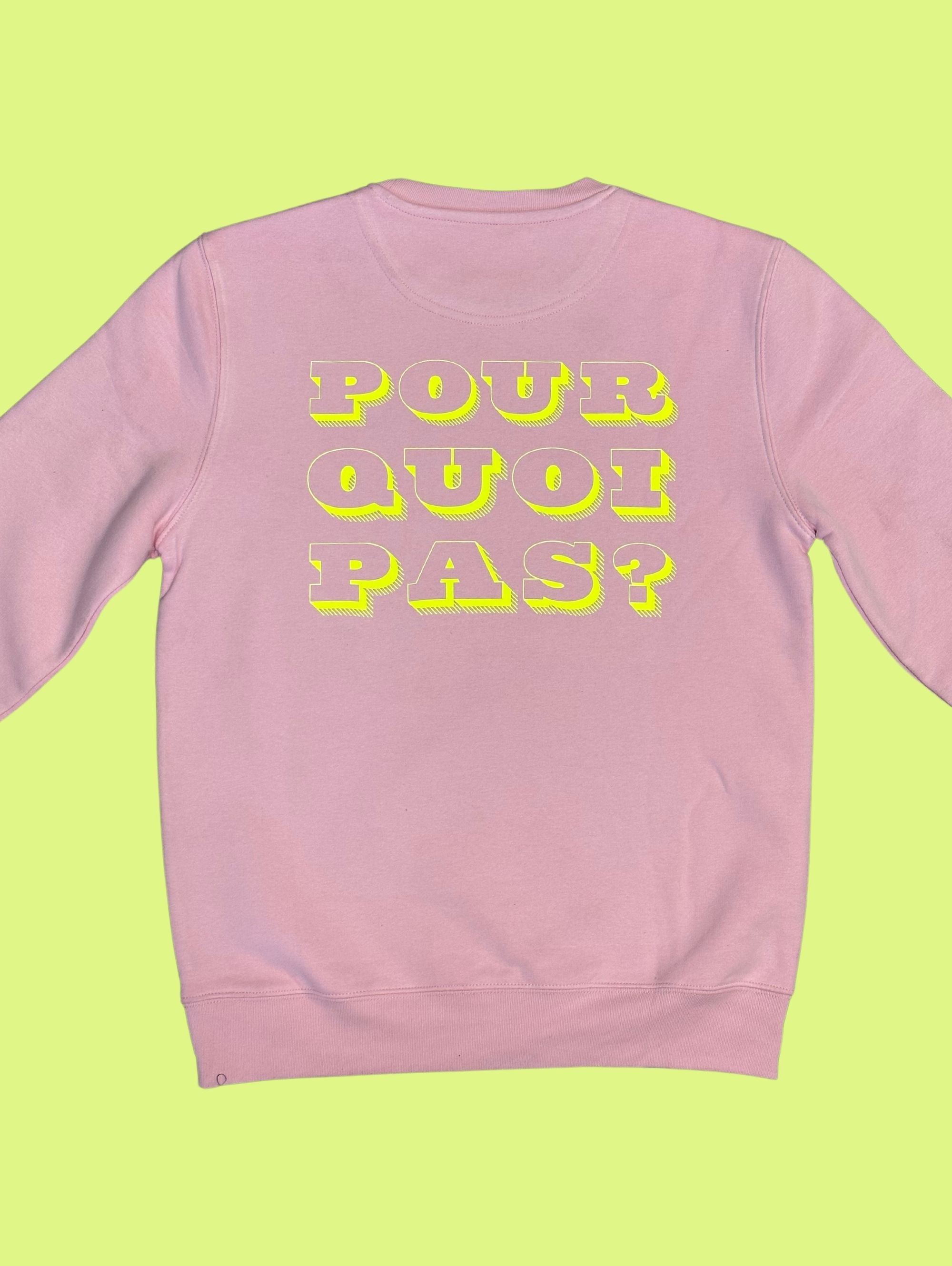 Pour Quoi Pas? Sweatshirt - Rosa/Neon Gelb