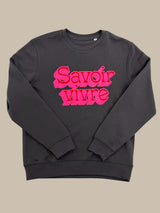 Savoir Vivre Sweatshirt - Grau/Neon