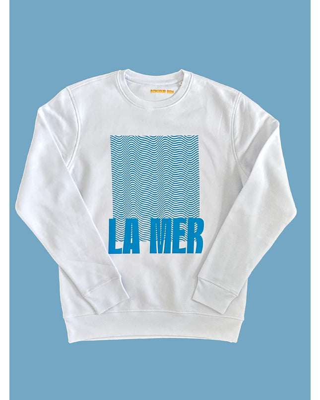 La Mer Sweatshirt - Weiß / Aqua