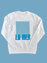 La Mer Sweatshirt - Weiß / Aqua