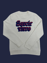 Savoir Vivre Sweatshirt - Off-White / Navy, Rot