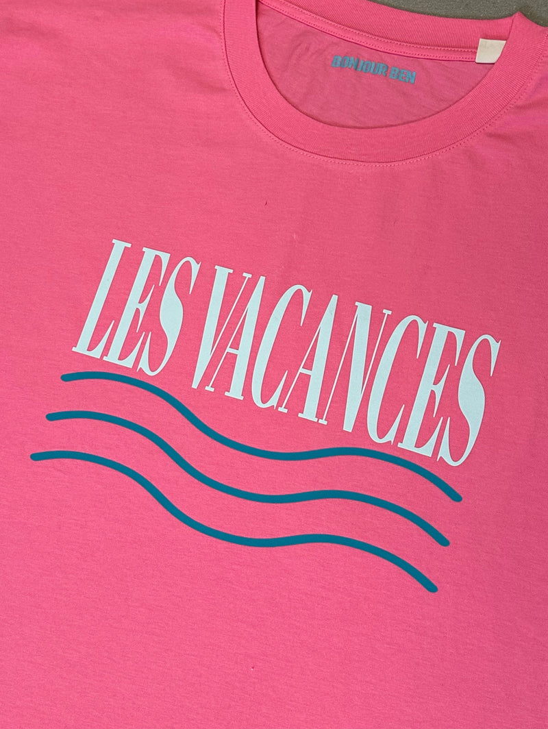 Les Vacances Loose T-Shirt - Pink/ Blau