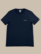 L`amour fou T-Shirt - Navy / weißer Stick - Made in France