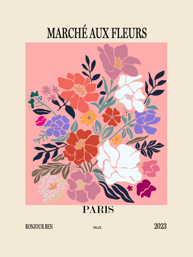 Marché aux Fleurs Shopper - Washed Caramel / Metallic