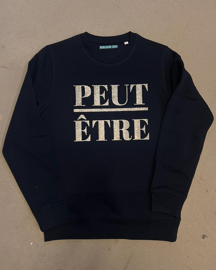 Peut Être Sweatshirt - Dunkelblau / Silber Glitzer