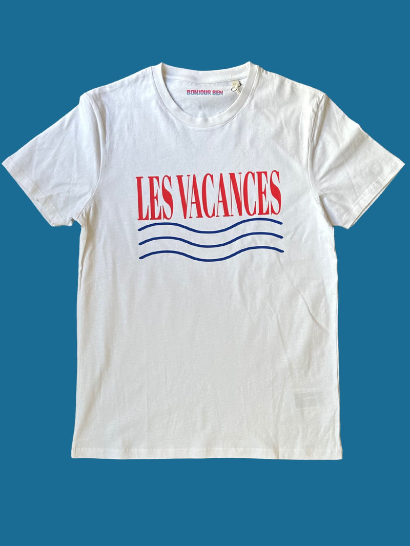Les Vacances T-Shirt - Weiß/Blau/Rot