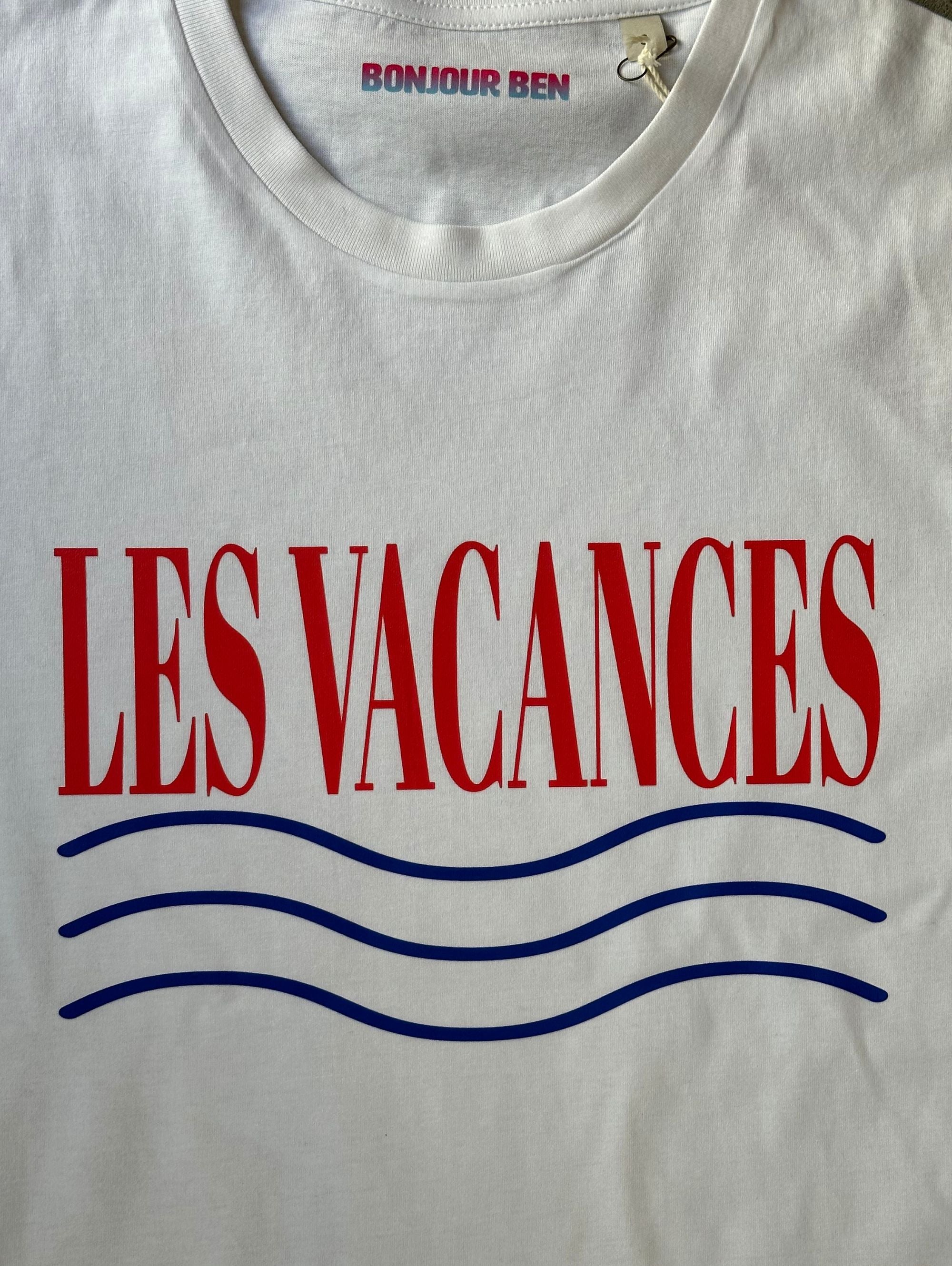 Les Vacances T-Shirt - Weiß/Blau/Rot