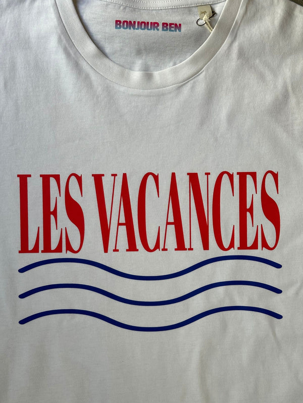 Les Vacances T-Shirt - Weiß/Blau/Rot