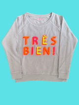 Très Bien Sweatshirt - Grau/Neon