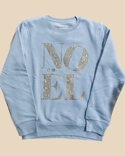 Noël Sweatshirt - Eisblau/Glitzer Silber