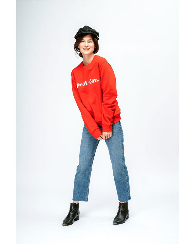 Peut-Être Sweatshirt - Rot/Weiß