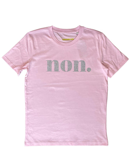 Non. T-Shirt - Rosa/Silber Glitzer