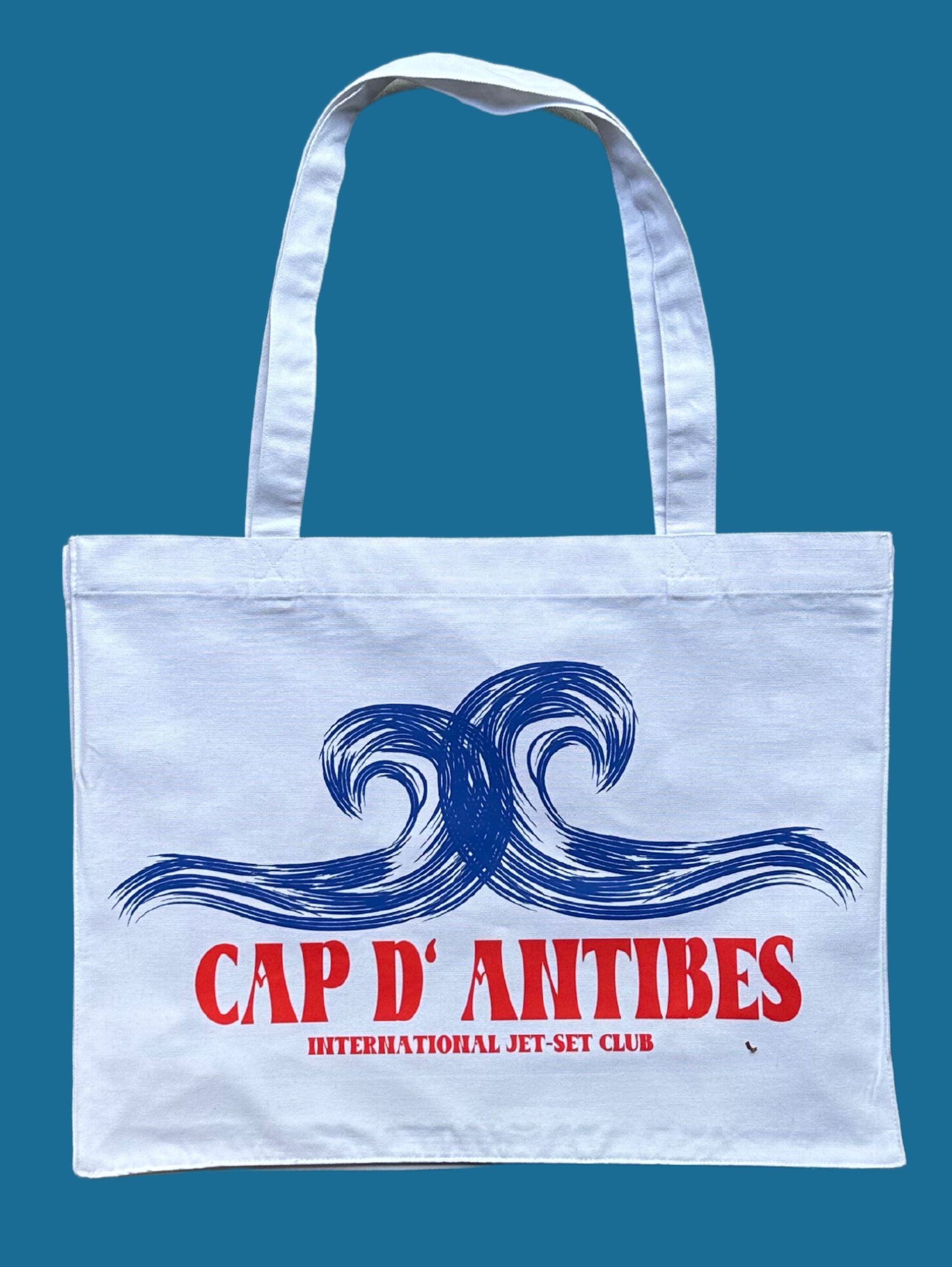 Cap d'Antibes Baumwolltasche - Weiß/Blau/Rot