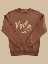 Voilà Sweatshirt - Dark Sand/Gold Glitzer