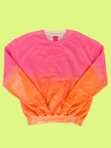 Oversized Neon Dip Dye Sweatshirt