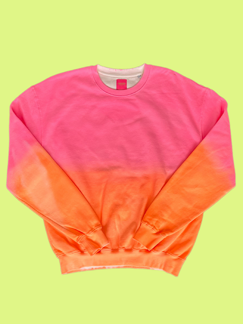 Oversized Neon Dip Dye Sweatshirt