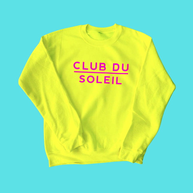 Club du soleil Sweatshirt - Neongelb/Neonpink