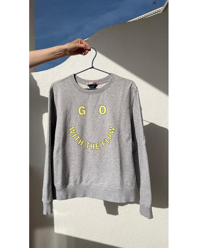 PARADISE HEARTS go with the flow Sweatshirt - Grau/Gelb