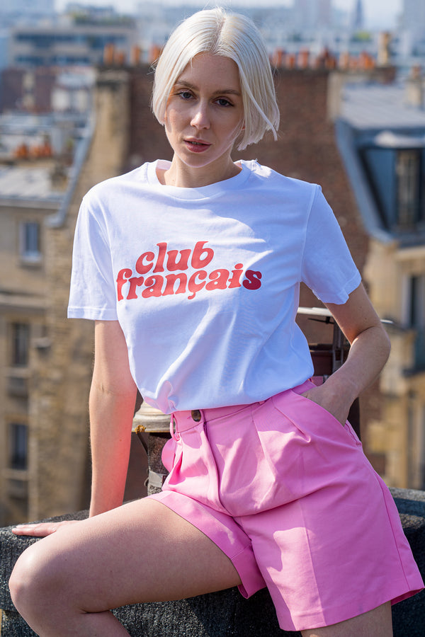 Club Francis T-Shirt - white / lipstick red
