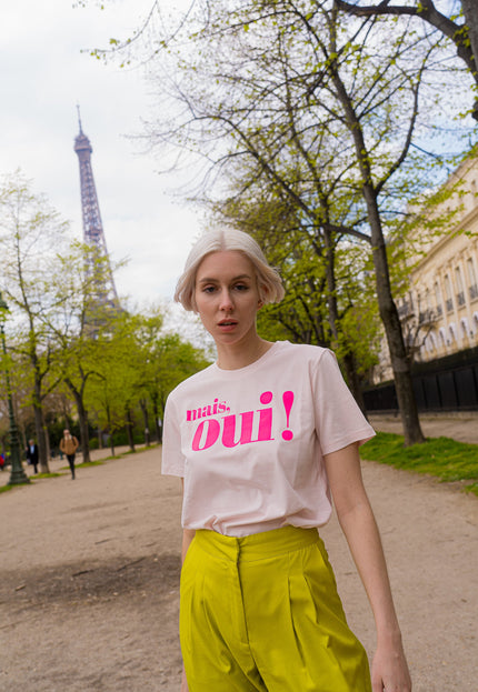 Mais, Oui! T-Shirt - Rosa/Neon Pink