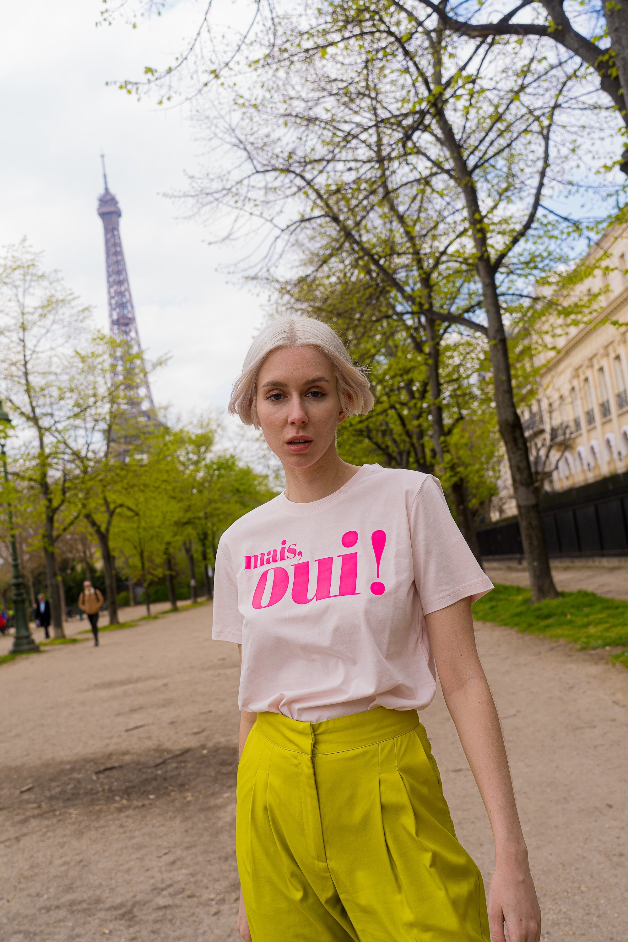Mais, Oui! T-Shirt - Rosa/Neon