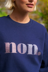 non. Sweatshirt - Navy/ Glitzer