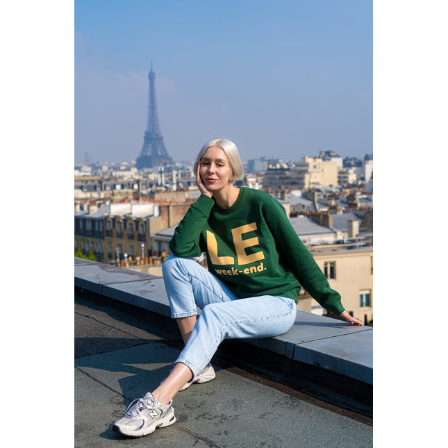 Le Week-end Sweatshirt - Grün/Beige