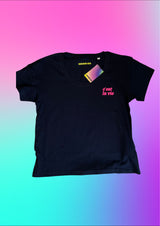 C'est la vie T-Shirt - Navy / neon pink