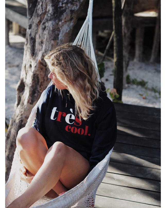 Très Cool Hoodie - Blau Rot Weiß