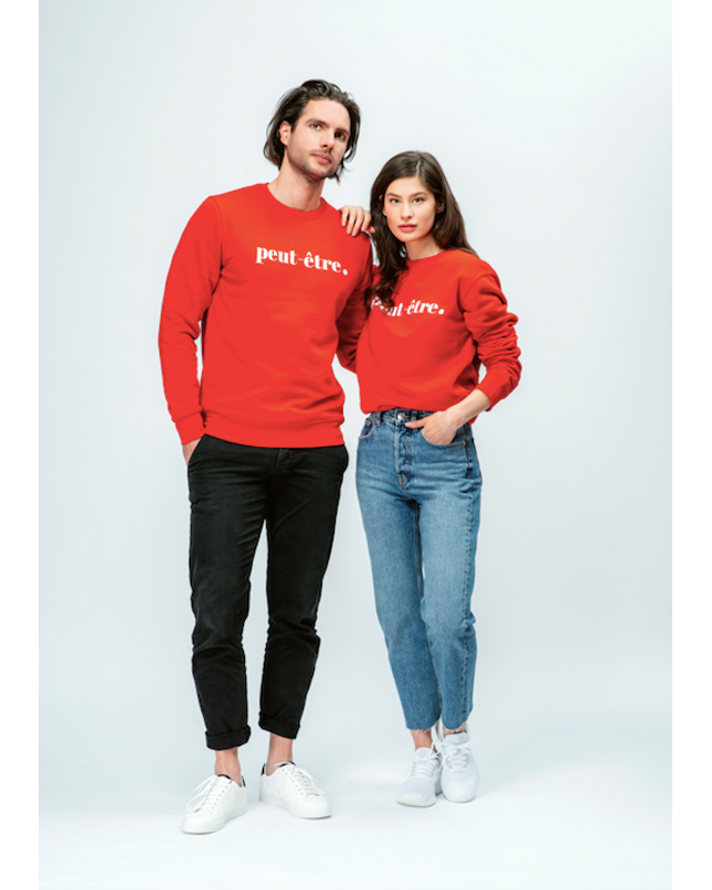 Peut-Être Sweatshirt - Rot/Weiß