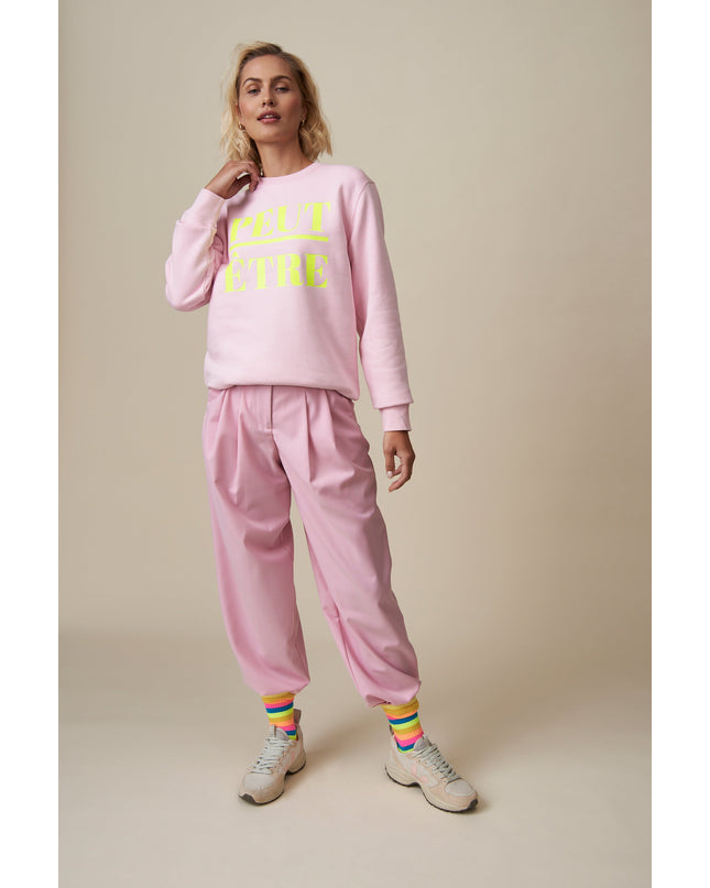 Peut-Être Sweatshirt - Rosa/Neon Gelb