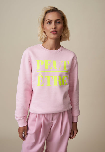 Peut-Être Sweatshirt - Rosa/Neon Gelb