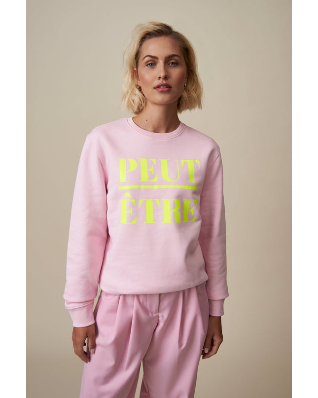Peut-Être Sweatshirt - Rosa/Neon Gelb