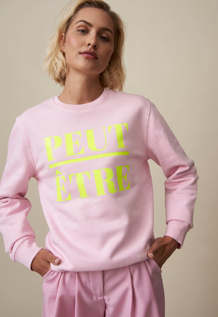 Peut-Être Sweatshirt - Rosa/Neon Gelb