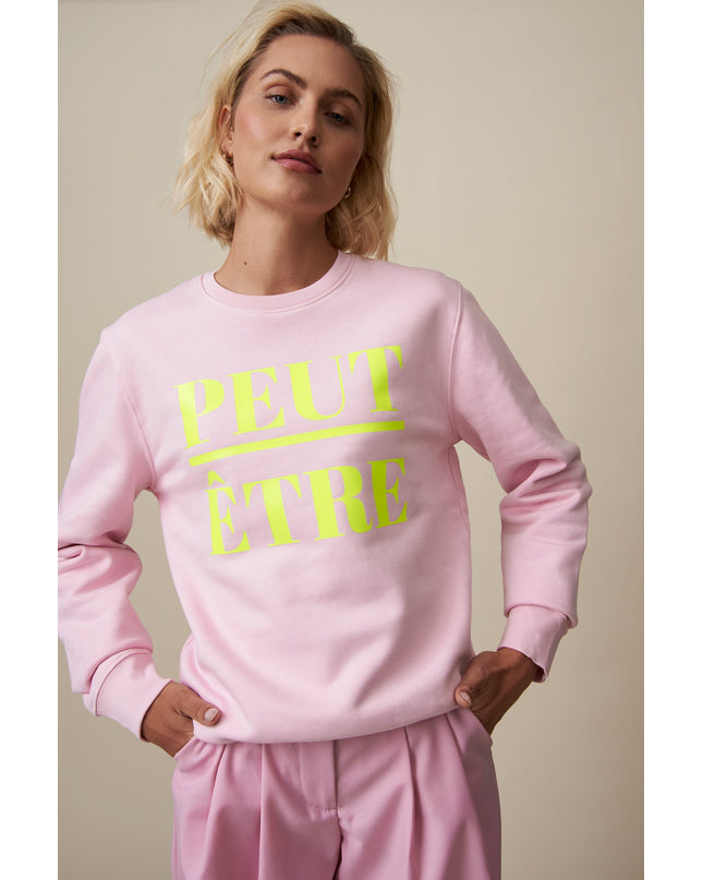 Peut-Être Sweatshirt - Rosa/Neon Gelb
