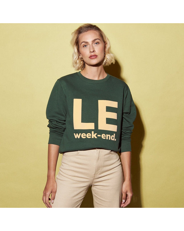 Le Week-end Sweatshirt - Grün/Beige