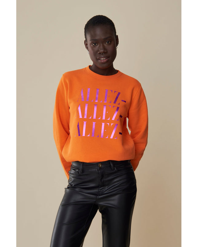 Allez Allez Allez Sweatshirt - Orange/Lila