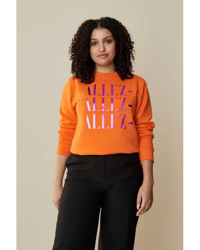Allez Allez Allez Sweatshirt - Orange/Lila
