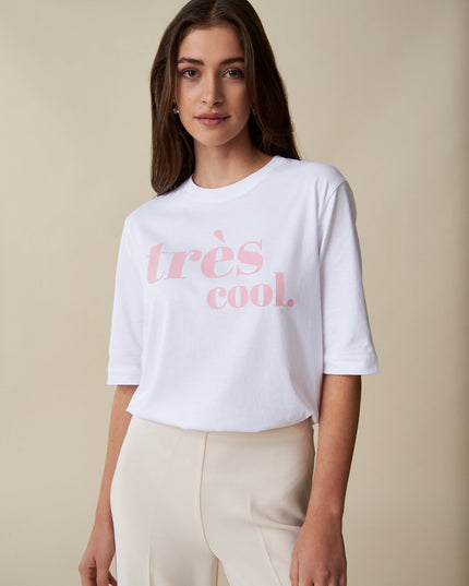 Très Cool T-Shirt - Weiß/Rosa