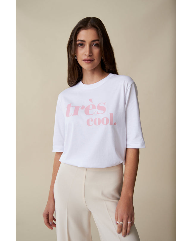 Très Cool T-Shirt - Weiß/Rosa