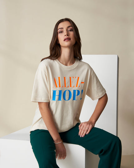 Allez-Hop! T-Shirt - Beige/Neon