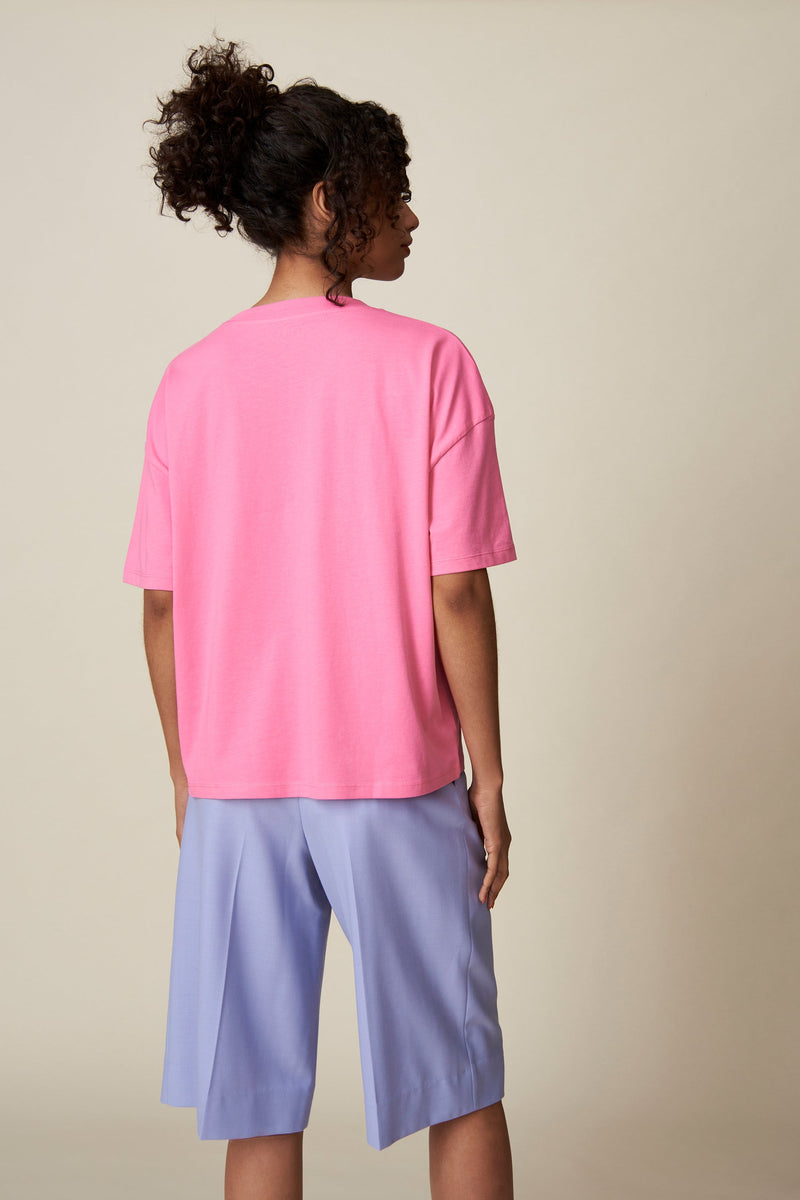 Les Vacances Loose T-Shirt - Pink/Blau