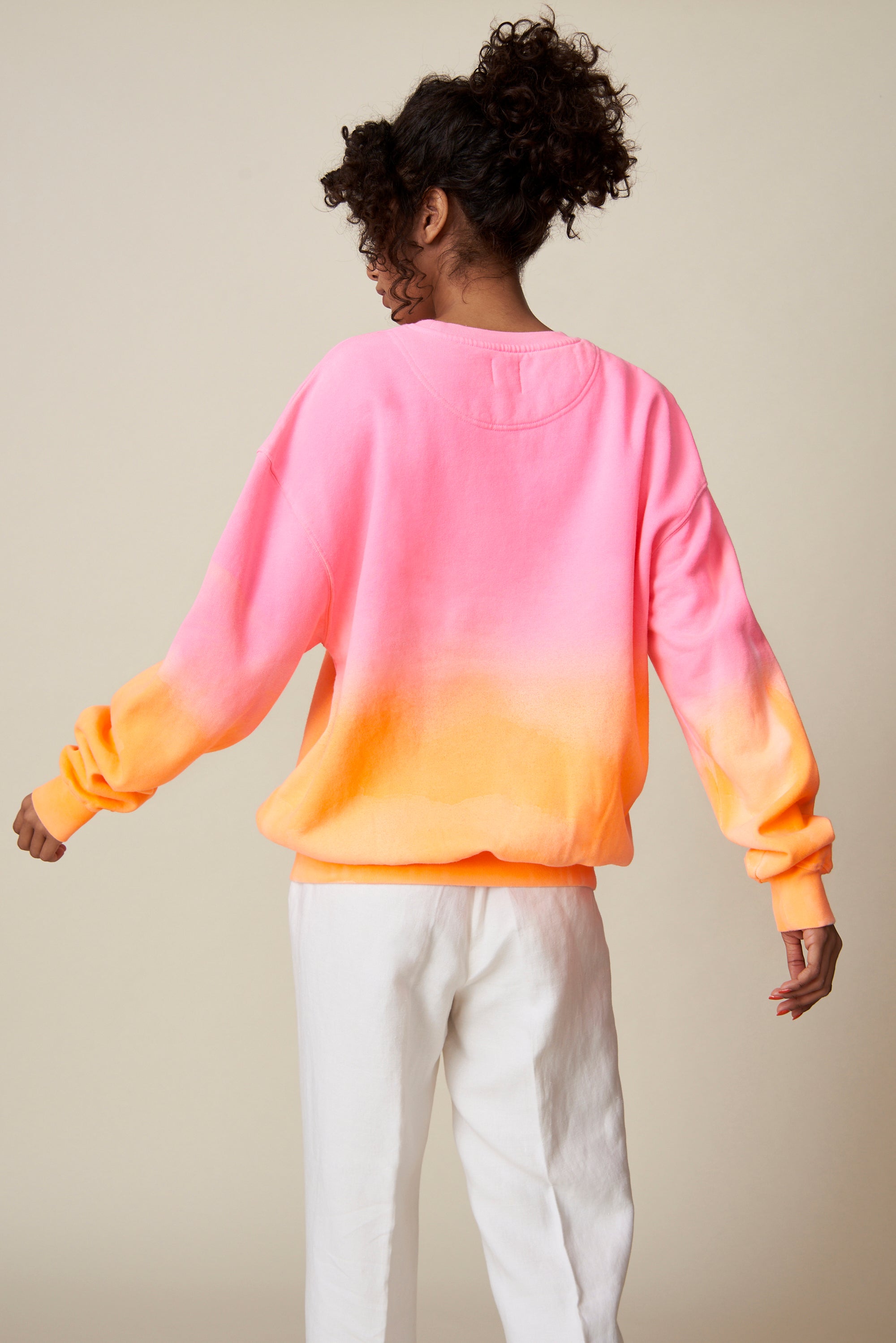 Oversized Neon Dip Dye Sweatshirt