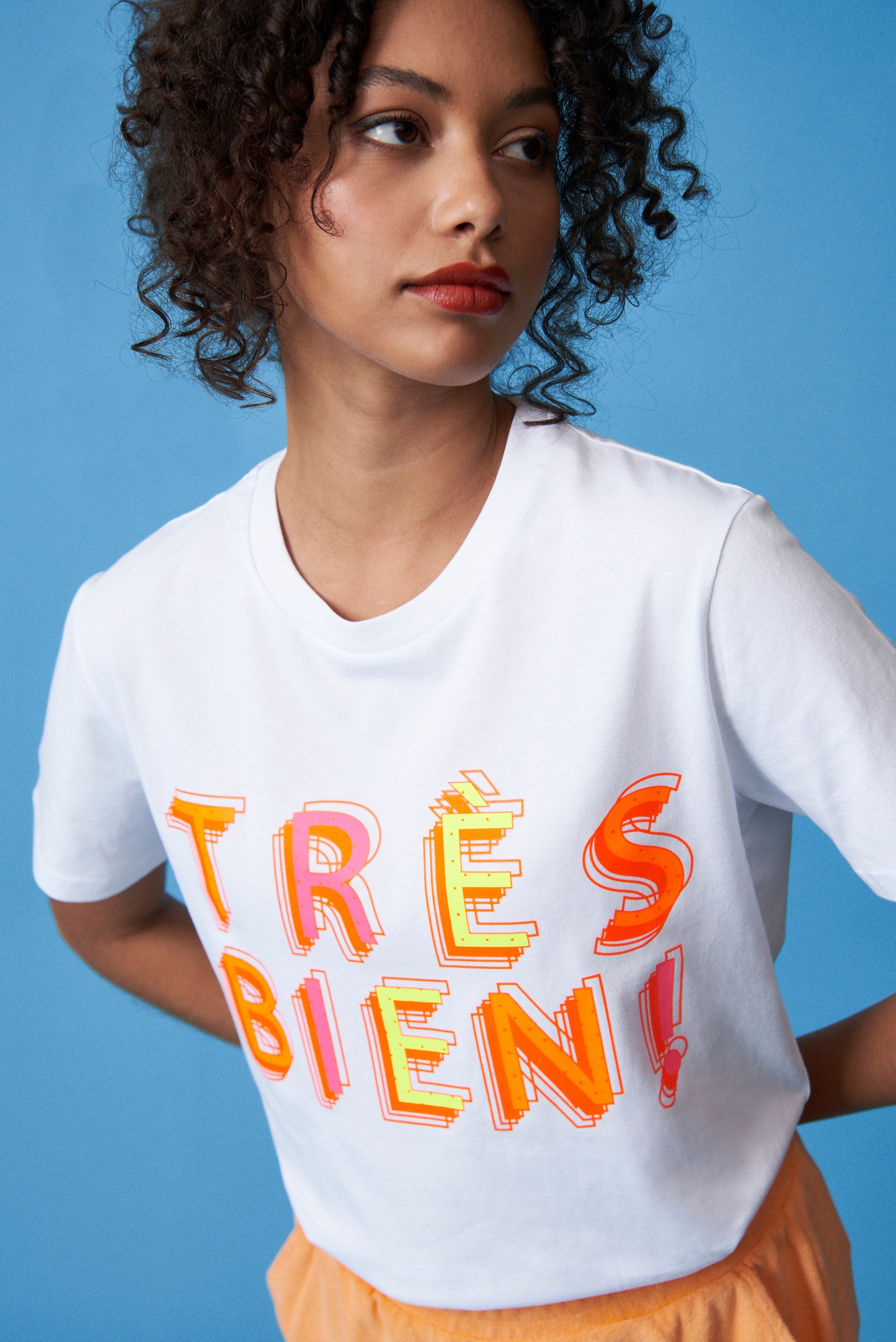 Très Bien! T-Shirt - Weiß/Neon