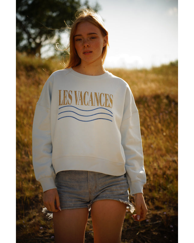 Les Vacances Sweatshirt  - Eisblau