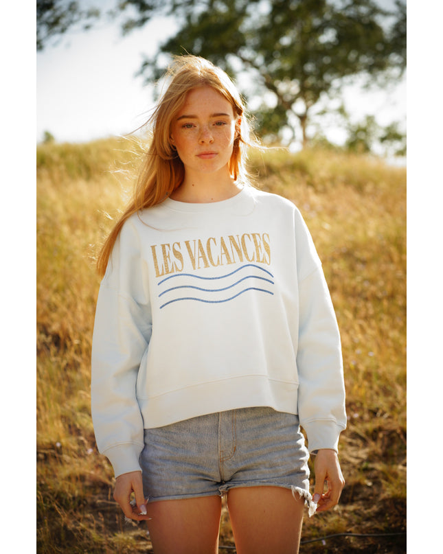 Les Vacances Sweatshirt  - Eisblau