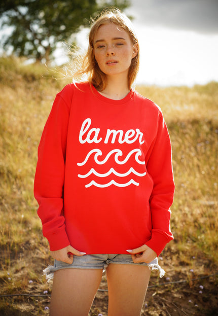 La Mer Sweatshirt  limited edition - Rot / Weiß