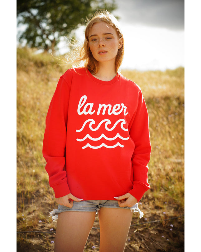 La Mer Sweatshirt  limited edition - Rot / Weiß