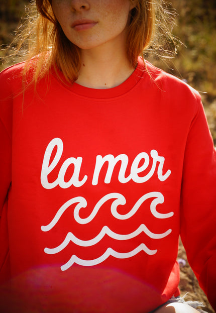 La Mer Sweatshirt  limited edition - Rot / Weiß